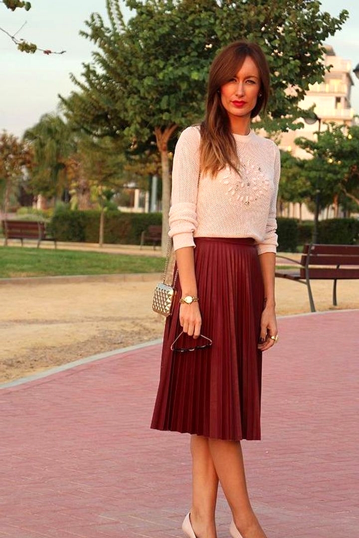 35 Informal Ladies Spring Outfits With Midi Skirts