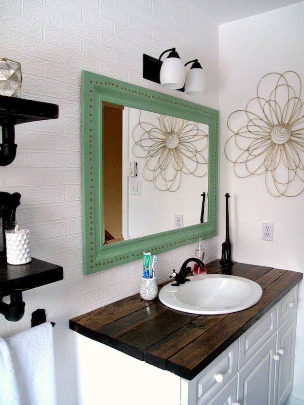 Modified bathroom vanity from a dressing table