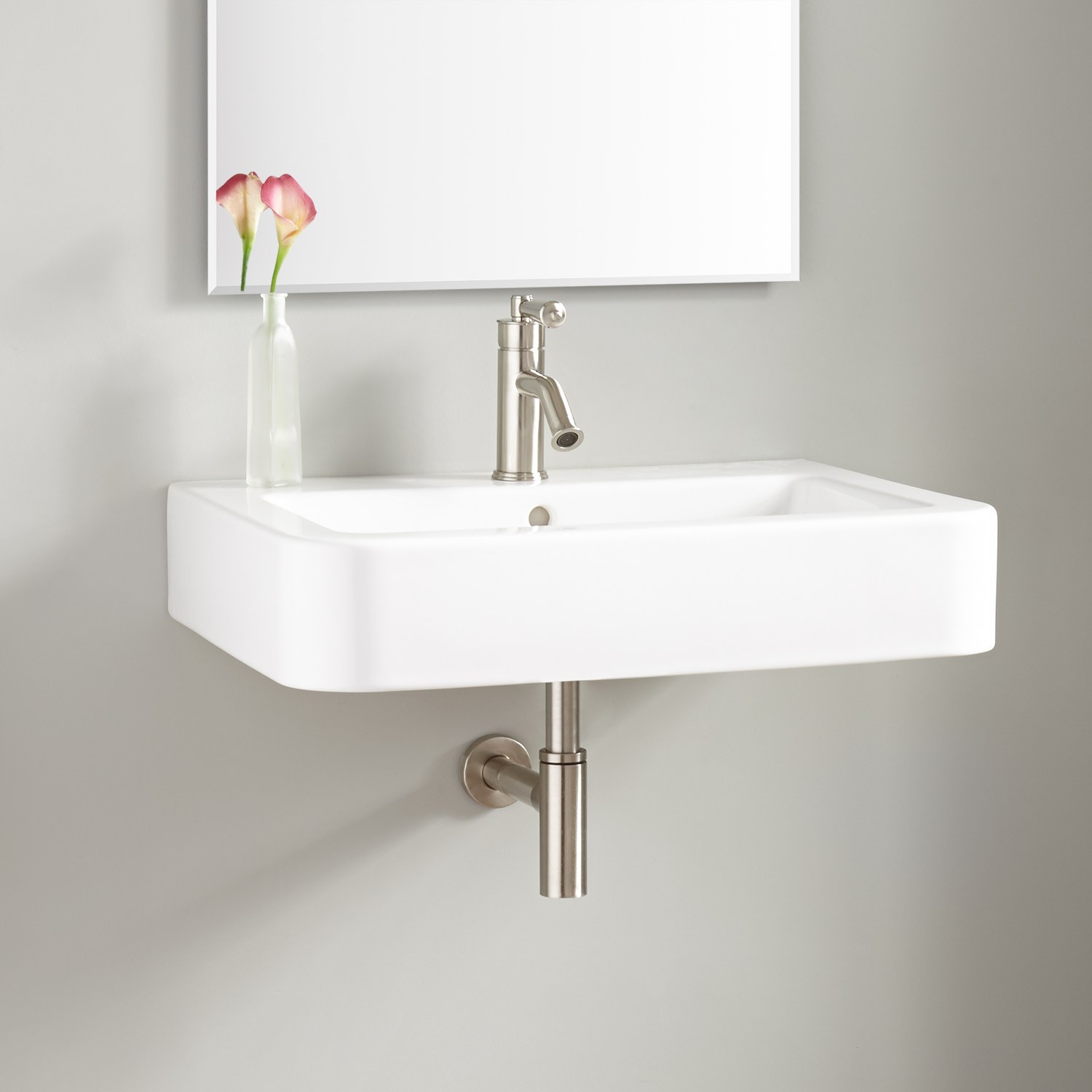Wall-Mounted Sink for Extra Space