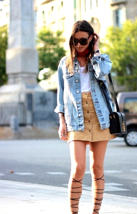 20 Attractive Denim Outfits for Your Spring Road Model