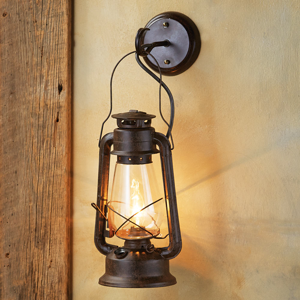Use rustic sconce light for the bedroom
