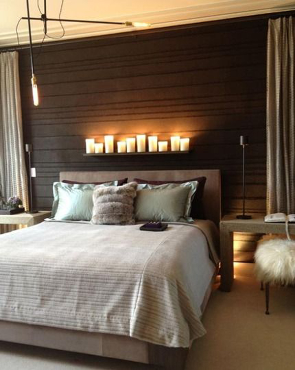 Candle lights to Romantic Bedroom