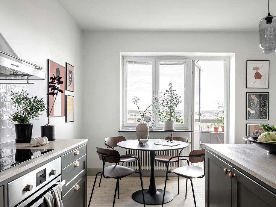 Kitchen and front room mixed