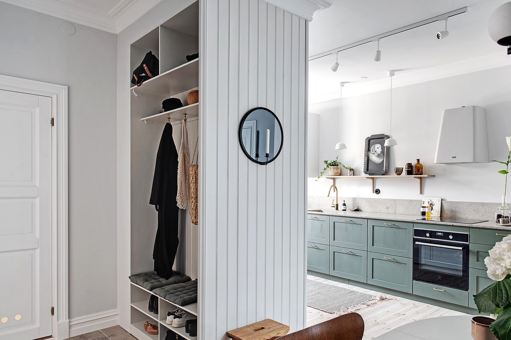 Contemporary residence with inexperienced accents