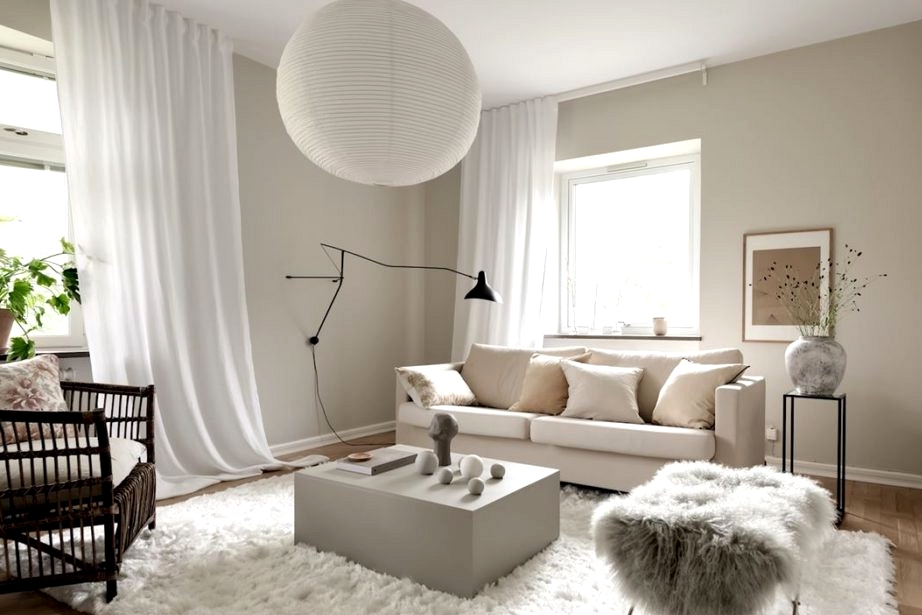Comfortable house in a beige palette