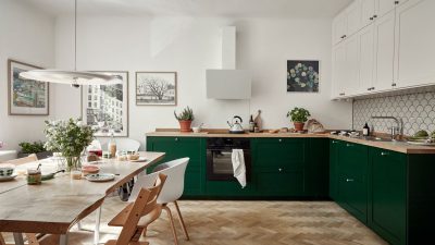 Forest inexperienced kitchen