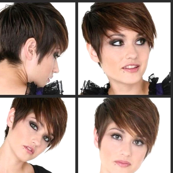 Straight Short Pixie Hairstyle for Women and Girls