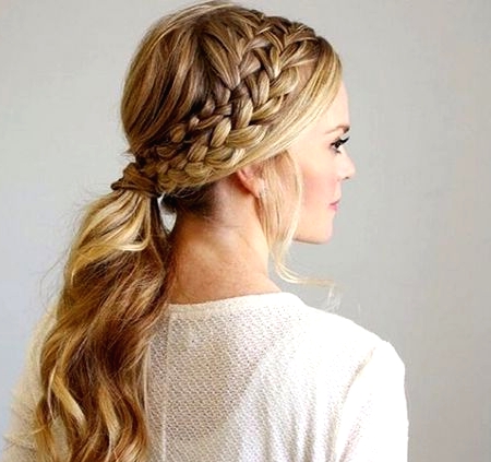 Double Side Braid for Ponytail