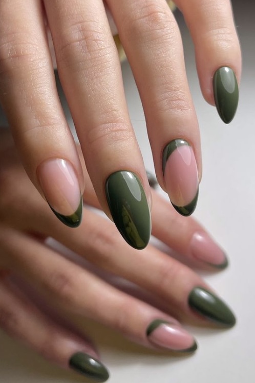 55 Gorgeous Olive Green Nails That Will Upgrade Your Look