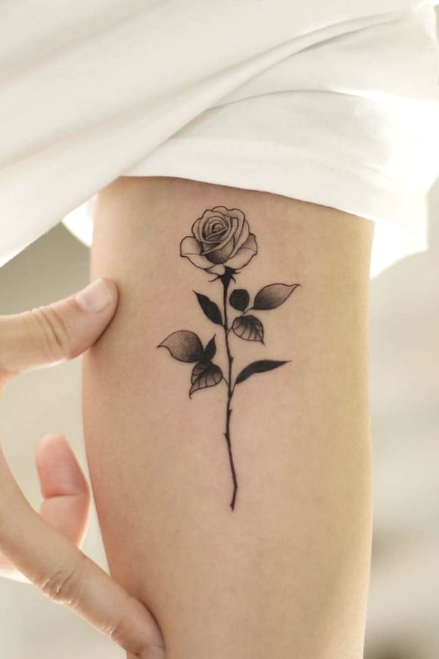 50 Unique and Beautiful Rose Tattoo Ideas for Women